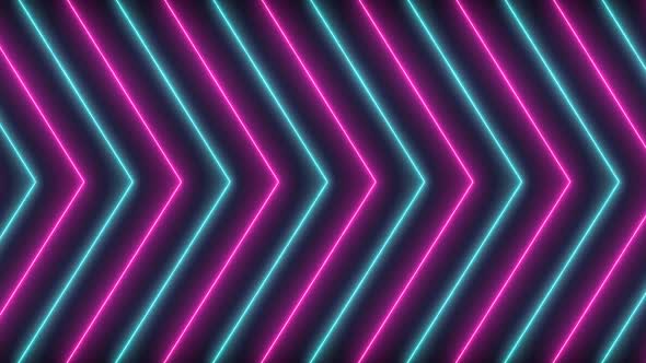 Cyan Pink Color Glowing Neon Line Moving Background Animation