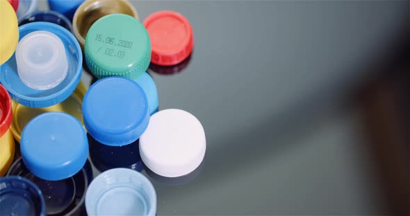 Few Plastic Bottle Caps - Plastic Processing Recycling Industry