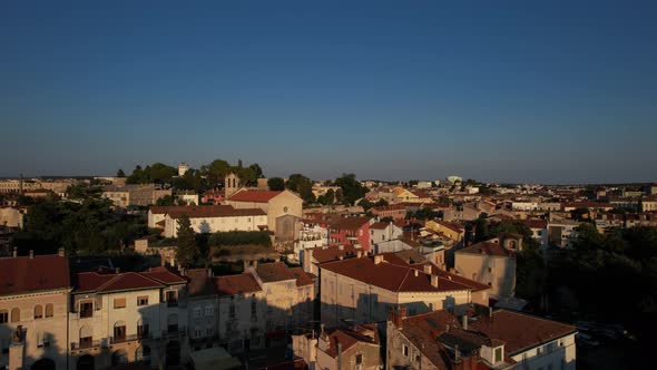 Tourist Village at Sunset From the Air