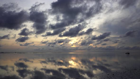 Sunrise over the Indian Ocean on the island of Zanzibar, Tanzania, Africa