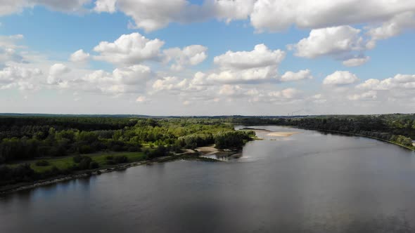 Sunny day on the River Vistula