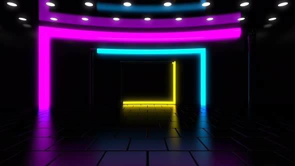 Neon Stage Background Loop alt