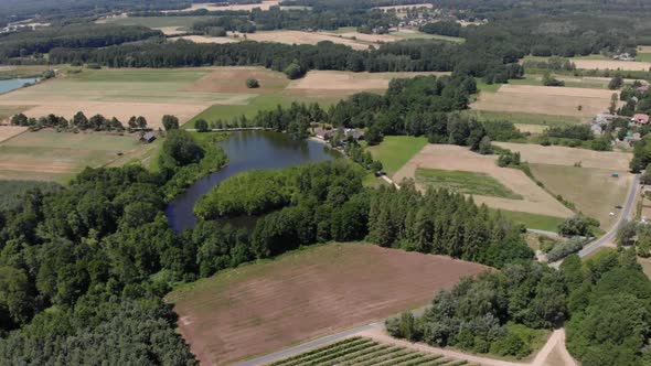 Aerial View Around the Village in the Black Forest.