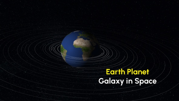 Earth Planet Galaxy in Space Motion