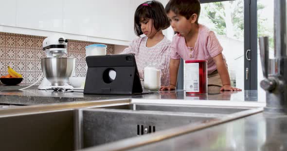 Children baking