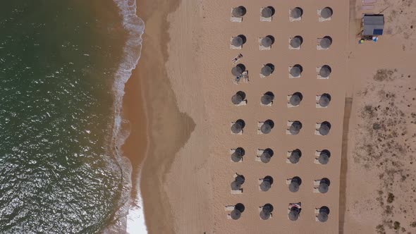 Top Aerial View of the Portuguese Seaside Resort
