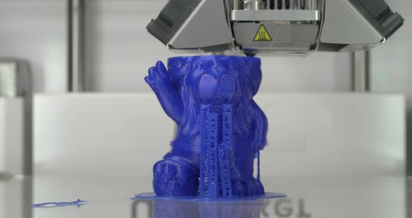 Mechanism of 3D Printer Working on Printing Childrens Toy