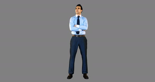 Businessman standing with arms crossed