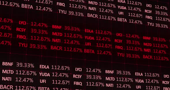 Stock market data processing against black background alt