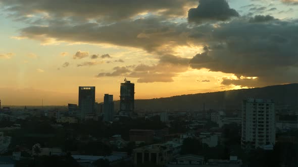 Sunset time lapse from Cebu city in the Philippines