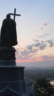 Monument To Vladimir the Great at Dawn in the Morning