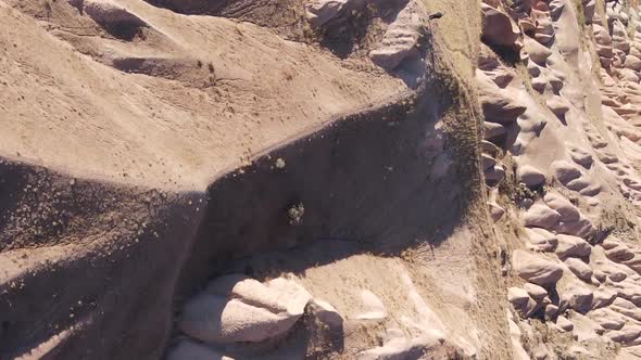 Vertical Video Cappadocia Landscape Aerial View