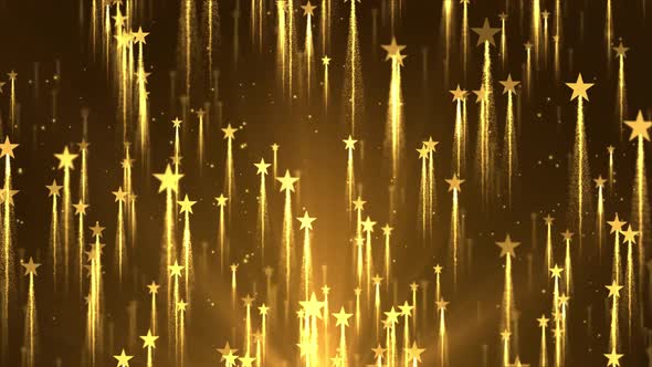 Golden particle bokeh dust light rising, luxury particle stripe motion titles, music stage TV show.