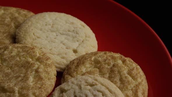 Cinematic, Rotating Shot of Cookies on a Plate