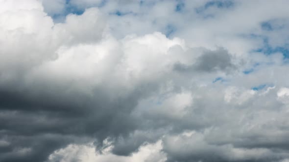 Blue sky white clouds with Puffy fluffy white clouds. Cumulus cloud cloudscape timelapse