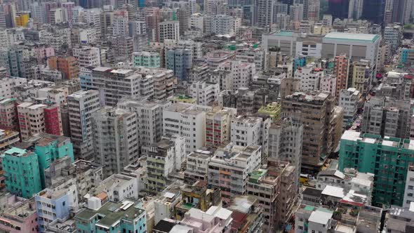 Top view of Hong Kong city