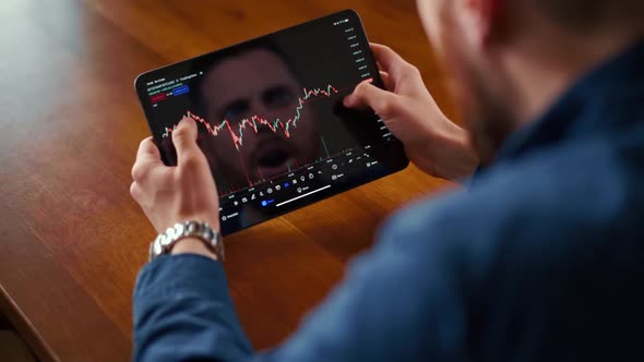 Businessman checking bitcoin price chart on digital exchange on mobile phone screen, cryptocurrency