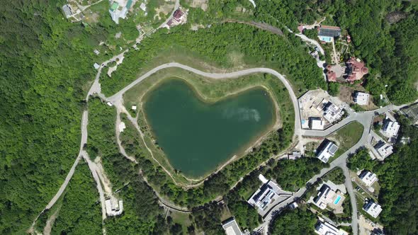 Heart Shaped Love Lake Shot