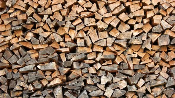 Stacked Pile of Chopped Wood