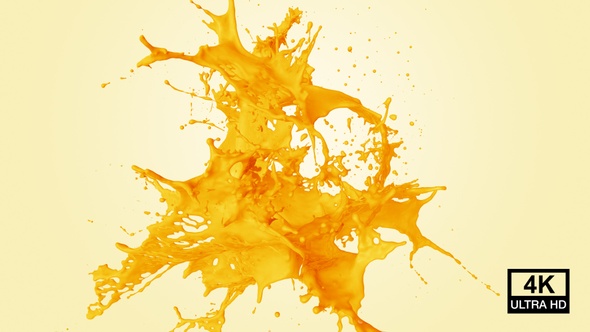 Abstract Mango Juice Splash 4K alt