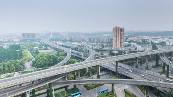 Time Lapse of Grade Separation bridge.NanJing,China.