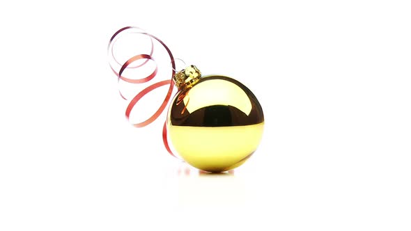 Single Shiny Christmas Bauble Looping