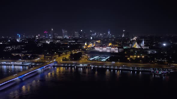 Warsaw Night City Timelapse