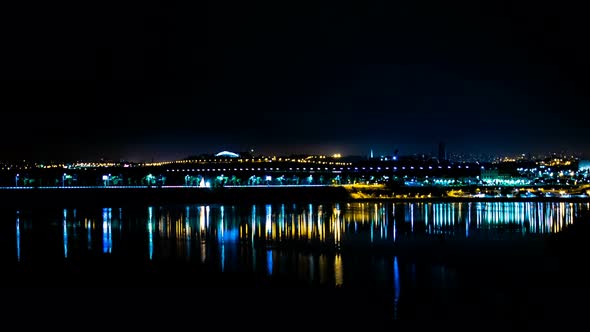 City Night Lights In The Lake