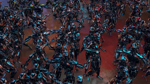 Dancing Robot Army 4k