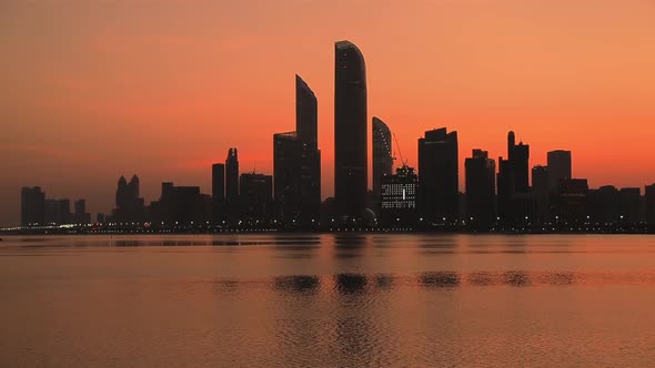 Sunrise in Abu Dhabi United Arab Emirates