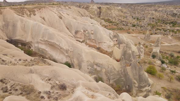 Cappadocia Landscape Aerial View. Turkey. Goreme National Park