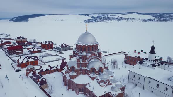 Aerial View Of Sviyazhsk Island, Sights Of Russia