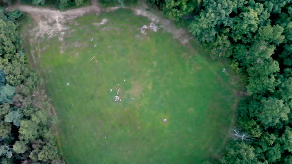 Drone footage flying over and around Yonah Mt. in Georgia.