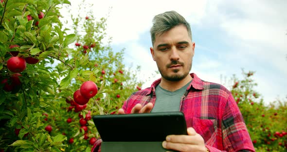 Farmer with Tablet