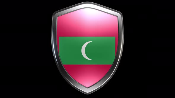 Maldives Emblem Transition with Alpha Channel - 4K Resolution