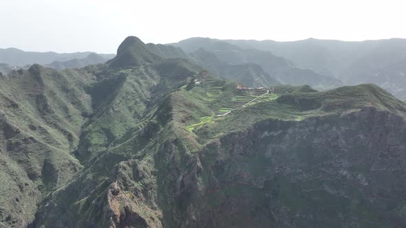 Mountain Aerial of Cliffs High Mountains Along the Atlantic Coast Line