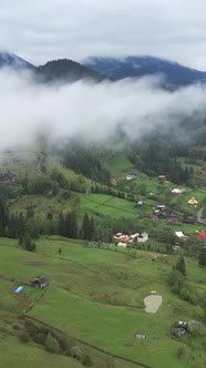 Vertical Video of Fog in the Mountains