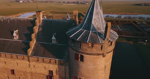 Aerial View Of Muiderslot Castle