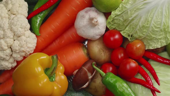Top View Of Fresh Vegetables
