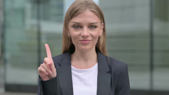 Businesswoman Showing No Sign By Finger Shake