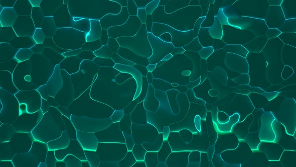 Cyan Neon Liquid Animated Background