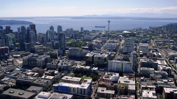 Seattle Washington Usa City Skyline Aerial