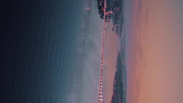 Fatih Sultan Mehmet Bridge at Night