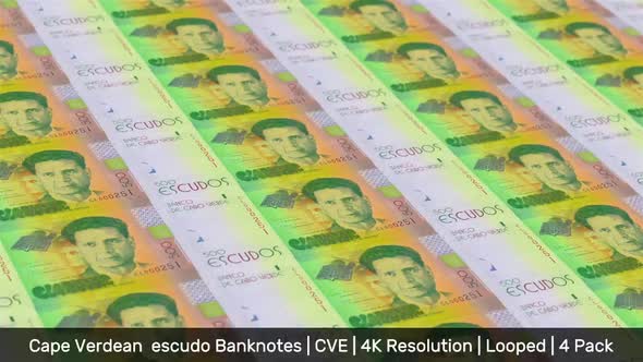 Cape Verde Banknotes Money / Cape Verdean escudo $ / Currency Esc / CVE / 4 Pack - 4K