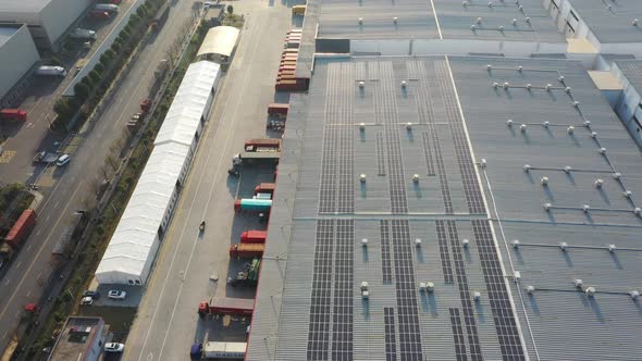 Logistics warehouse and truck