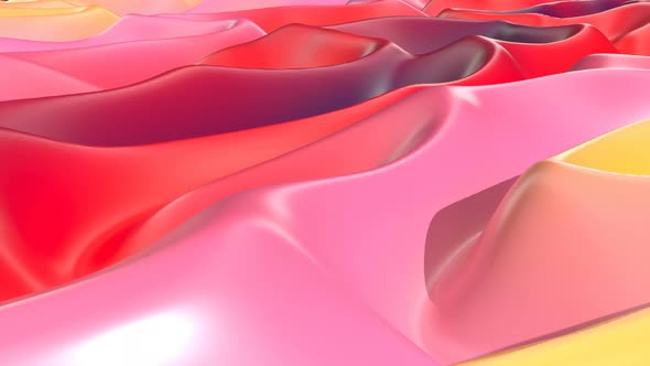 Color Wave Landscape 3d Flyer Style Digital Abstract Business Presentation Background