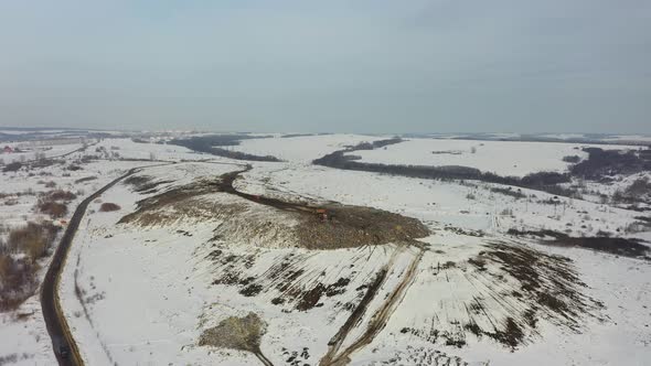 Aerial View of Huge Rubbish Dump