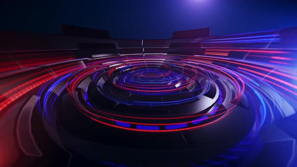News Intro Graphic Animation With Lines And Circular Shapes A8