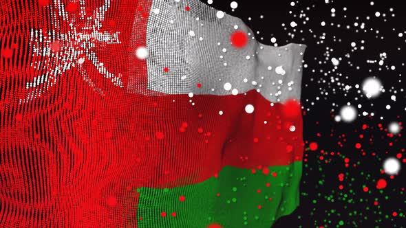 Oman Flag Particle Animation