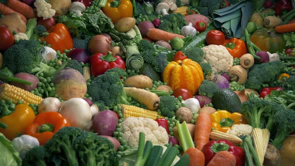 Mixed Vegetables Pile - Healthy Eating Concept
